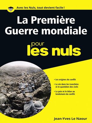 cover image of La première guerre mondiale pour les Nuls